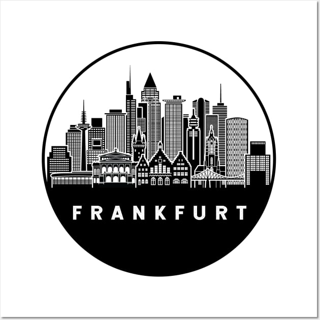 Frankfurt Germany Skyline Wall Art by ThyShirtProject - Affiliate